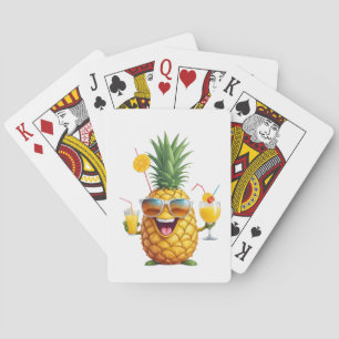 Pinapple Fun Vrolijke Vakantie Tropische Drink Joy Pokerkaarten
