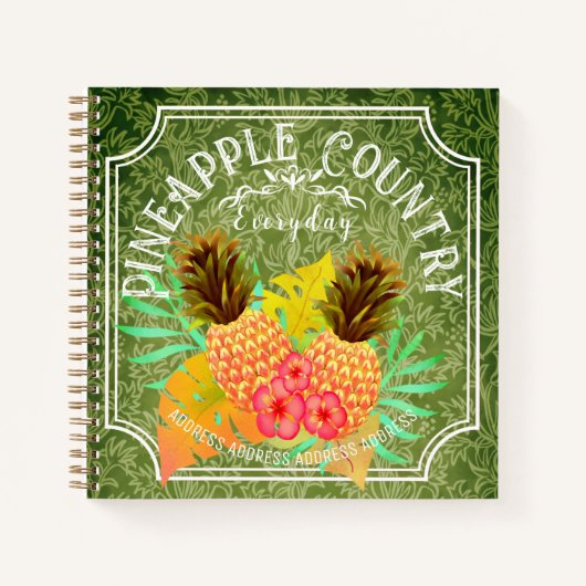 Pinapple Green met Lijst Notitieboek (Voorkant)