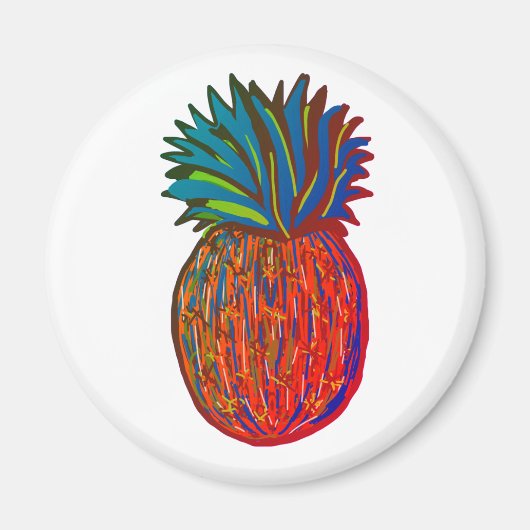 Pinapple standaard, 2¼ inch cirkel magneet (Voorkant)