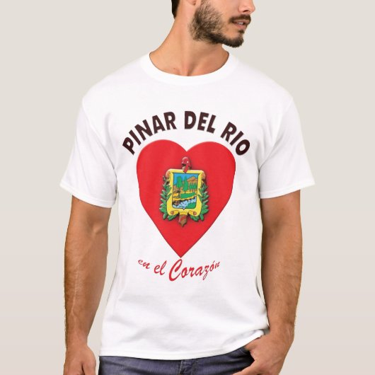 Pinar del Rio en el Corazón T-shirt (Voorkant)
