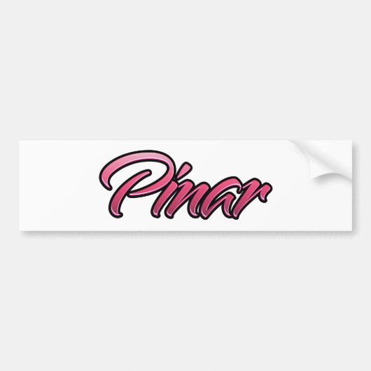 Pinar faded roze Aufkleber Sticker (Voorkant)