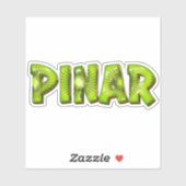 Pinar Name Kiwi Design Aufkleber Sticker (Vel)