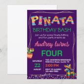 Pinata Birthday Bash Kaart (Voorkant / Achterkant)