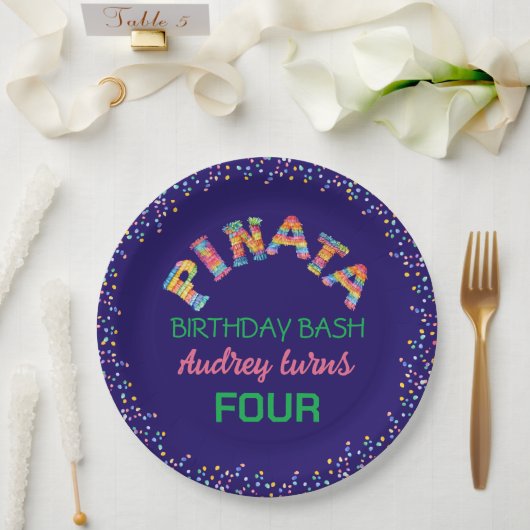 Pinata Birthday Bash Papieren Bordje (Huwelijk)