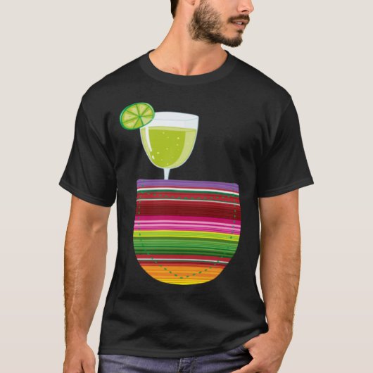 Pinata Blanket Mexican margaritha lottery Pocket T-shirt (Voorkant)
