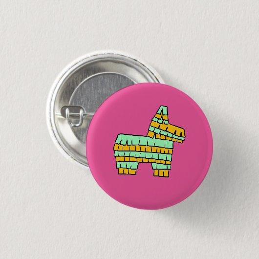Piñata-Button - Roze Ronde Button 3,2 Cm (Voorkant /achterkant)