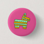 Piñata-Button - Roze Ronde Button 3,2 Cm (Voorkant)