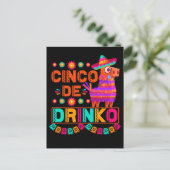 Pinata Cinco De Mayo Celebration Drink Briefkaart (Staand voorkant)