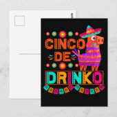 Pinata Cinco De Mayo Celebration Drink Briefkaart (Voorkant / Achterkant)
