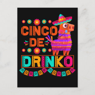 Pinata Cinco De Mayo Celebration Drink Briefkaart