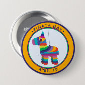 Pinata Day, cartoon donkey piñata Ronde Button 7,6 Cm (Voorkant /achterkant)