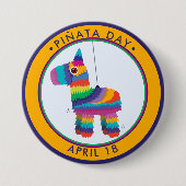 Pinata Day, cartoon donkey piñata Ronde Button 7,6 Cm (Voorkant)