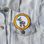 Pinata Day, cartoon donkey piñata Ronde Button 7,6 Cm (In situ)