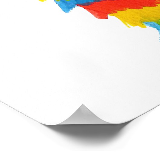 Piñata Donkey HOLA Waterverf Art Poster (Hoek)