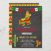 Pinata feest thema verjaardag kaart (Voorkant / Achterkant)