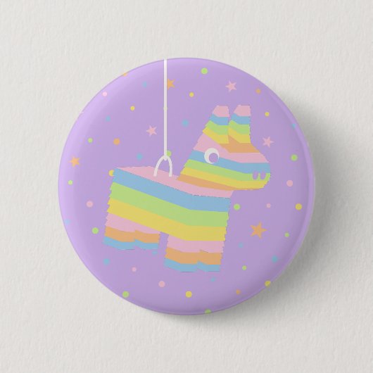 Pinata Feestartikel Paarse Knoop Ronde Button 5,7 Cm (Voorkant)