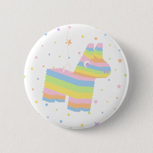 Pinata-feestartikel witte knoop ronde button 5,7 cm (Voorkant)