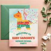 Pinata Gender Reveal Party Kaart