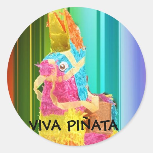 PINATA kopie, VIVA PIÑATA Ronde Sticker (Voorkant)