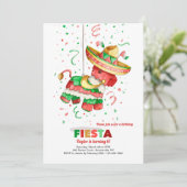 Piñata met Sombrero Kaart (Staand voorkant)