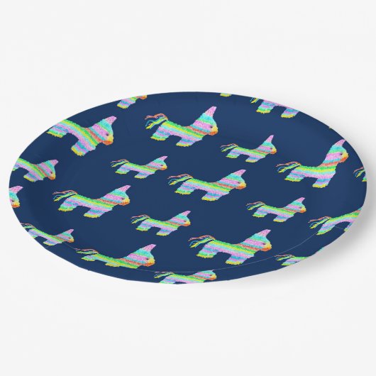 Pinata Party Borden Papieren Bordje (Gekanteld)