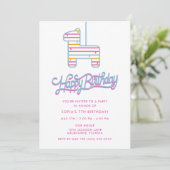 Piñata Party Meisje Kinderen Verjaardag Kaart (Staand voorkant)