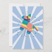 Piñata Verjaardagsfeestje Blauw Fiesta Kinder Mexi Kaart (Achterkant)
