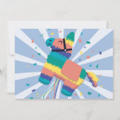 Piñata Verjaardagsfeestje Blauwe Fiesta Mexicaanse Kaart (Achterkant)