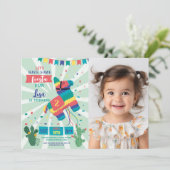 Piñata Verjaardagsfeestje Fiesta Meisje Jongen Mex Kaart (Staand voorkant)