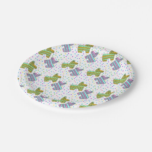 Piñatas en Confetti Papieren Bordje (Gekanteld)