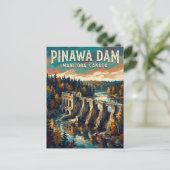 Pinawa Dam Canada Briefkaart (Staand voorkant)