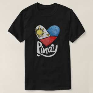 Pinay Filippijnen Flag Heart Filipina T-shirt