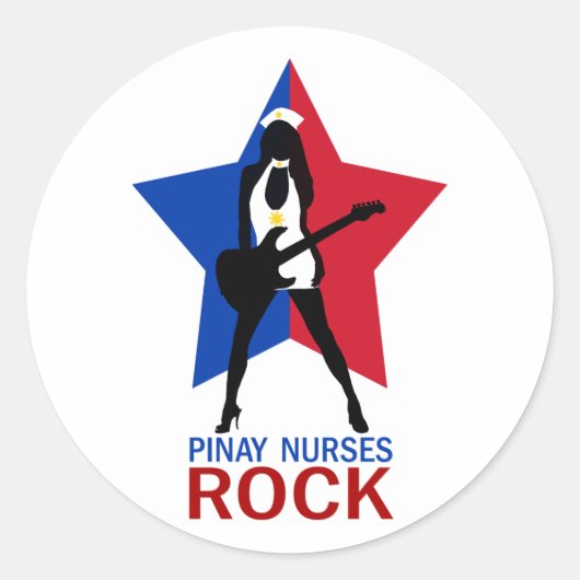 Pinay Nurses Rock Ronde Sticker (Voorkant)