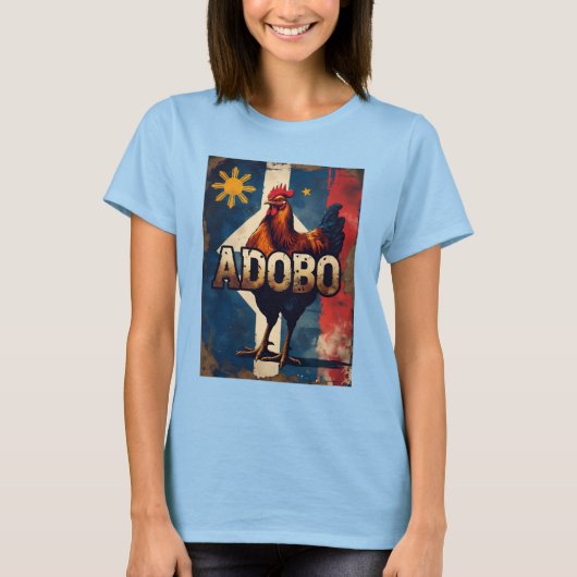 Pinay Pride Chicken Adobo T-shirt - Filipijns (Voorkant)