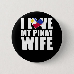Pinay Wife Filippijnen Love Proud Husband Ronde Button 5,7 Cm