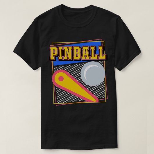 Pinball 80s t-shirt (Design voorkant)
