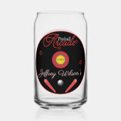 Pinball Arcade Drinkware Bier Blikvorm Glas (Voorkant)