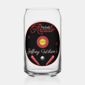 Pinball Arcade Drinkware Bier Blikvorm Glas (Achterkant)