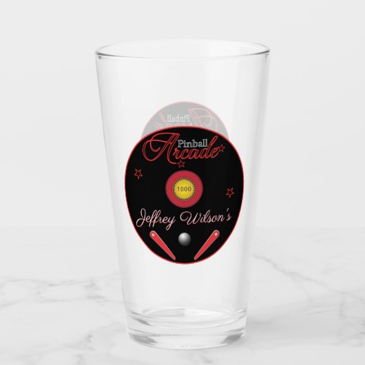 Pinball Arcade Drinkware Pint Bier Glas (Voorkant)
