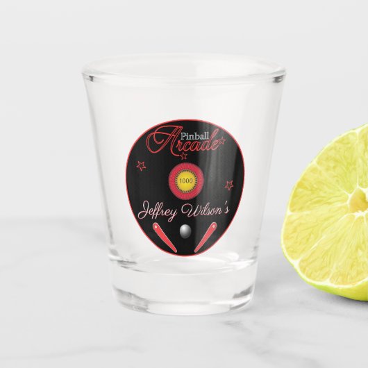 Pinball Arcade Drinkware Shot Glas (Voorkant)
