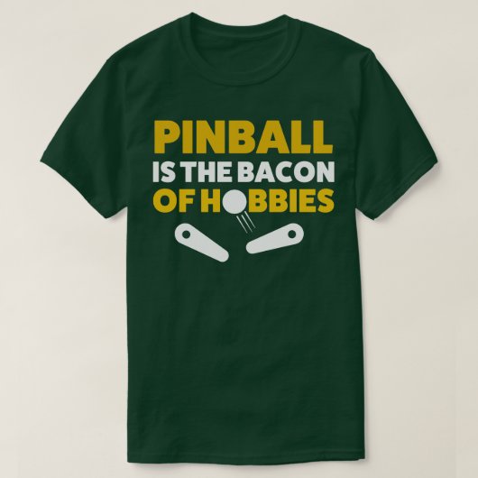 Pinball Bacon van Hobbies Arcade Funny Game Retro T-shirt (Design voorkant)