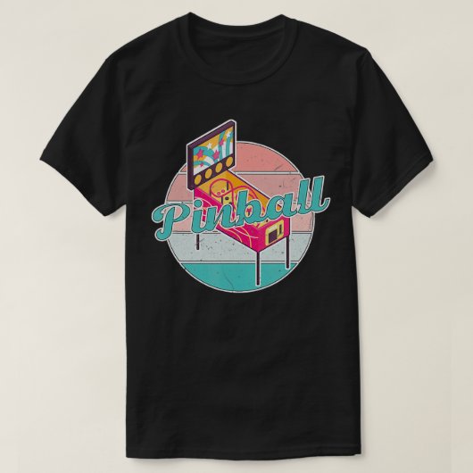Pinball-bal Tussenvoegsel Munten Spelen over het s T-shirt (Design voorkant)