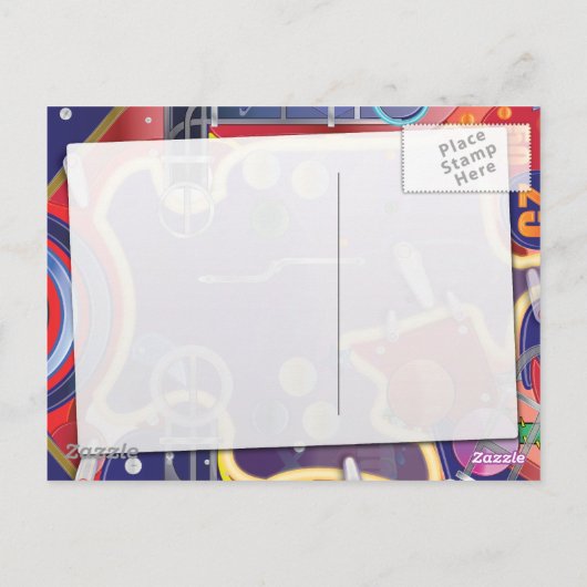 Pinball Briefkaart (Achterkant)