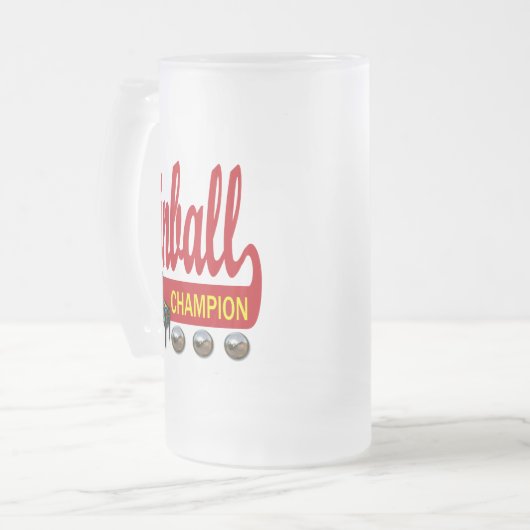 Pinball Champion Matglas Bierpul (Voorkant links)