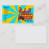 Pinball Champion Visitekaartje (Voorkant / Achterkant)