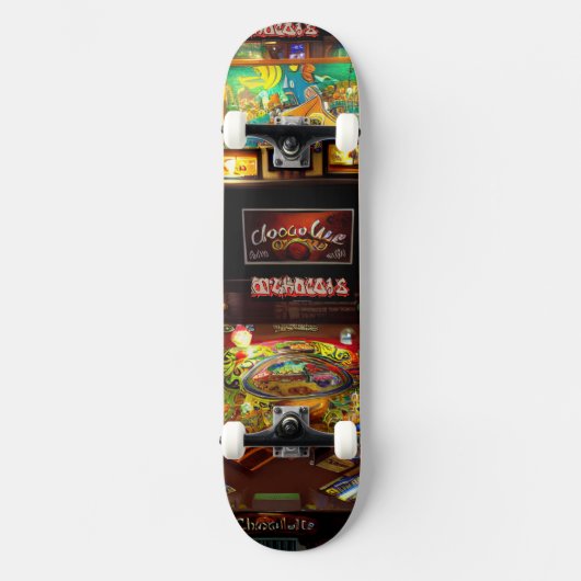 Pinball "Chocolate Cafe Brun" Persoonlijk Skateboard (Voorkant)