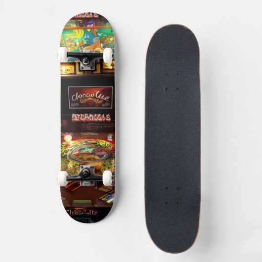 Pinball "Chocolate Cafe Brun" Persoonlijk Skateboard (Voorkant)