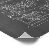 Pinball Game Patent - Chalkboard Poster (Hoek)