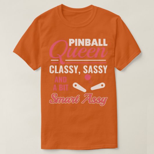 Pinball Grappige Pinball Speler Arcade Spel Vrouwe T-shirt (Design voorkant)