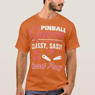 Pinball Grappige Pinball Speler Arcade Spel Vrouwe T-shirt